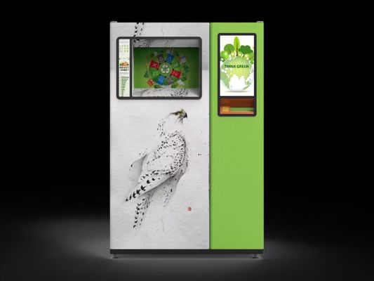 PET Bottle Tetra Pak HDPE Bottle RVM Reverse Vending Machine With Compactor